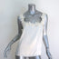 CAMI NYC Bellamy Crochet Lace-Trim Camisole Ivory Silk Charmeuse Size Small