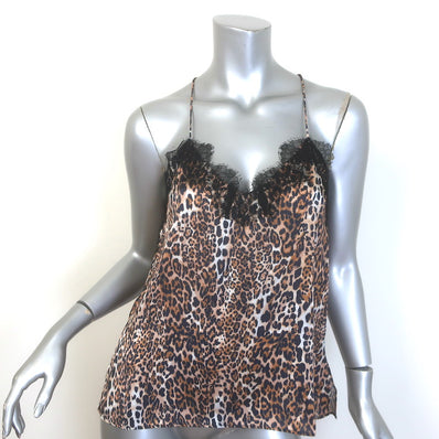 CAMI NYC Racer Leopard Print Silk Charmeuse Camisole 
