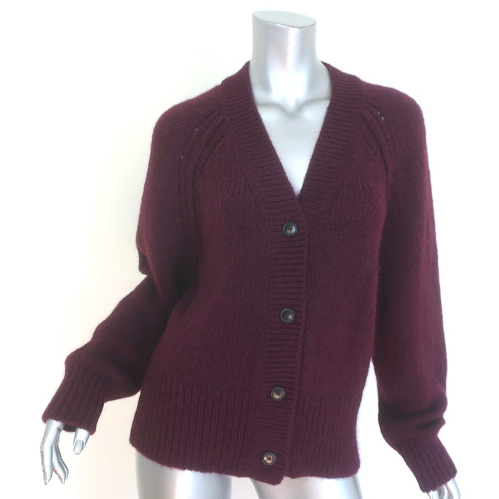 CLOSED V-Neck Cardigan Burgundy