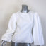 Calvin Klein 205W39NYC Balloon Sleeve Blouse White Cotton Poplin Size 8