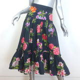 Cara Cara Tisbury Ruffled Midi Skirt Black