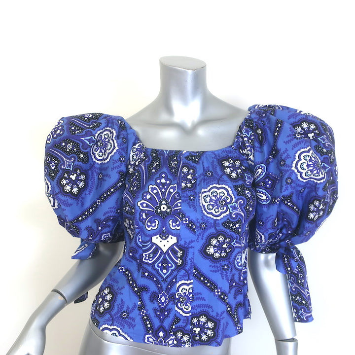 Caroline Constas Nella Puff Sleeve Top 
