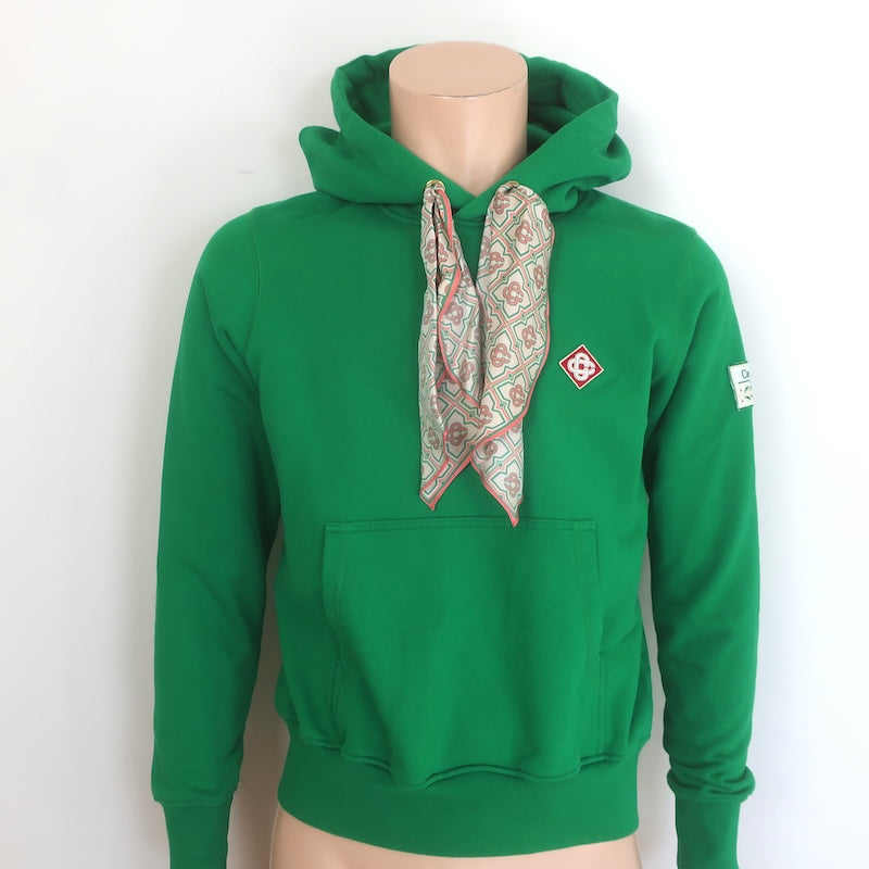 Casablanca Scarf Tie Hoodie Sweatshirt Green
