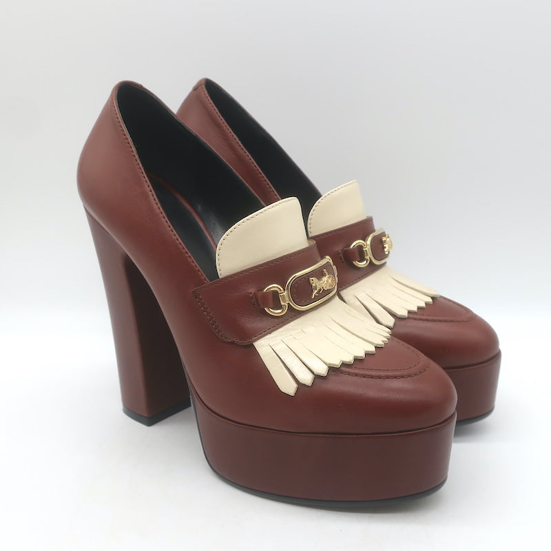 Ce­line Melody Platform Kiltie Loafer Pumps