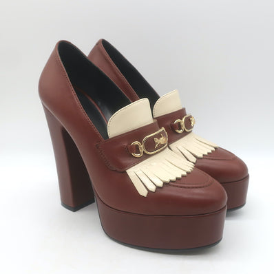 Ce­line Melody Platform Kiltie Loafer Pumps