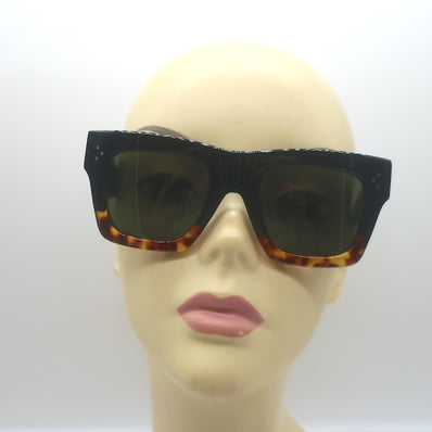 Celine Bicolor Square Sunglasses Black/Tortoise CL41054/S