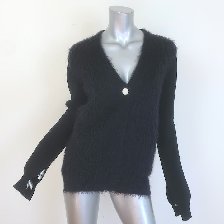 Celine Brushed Mohair Cardigan Black