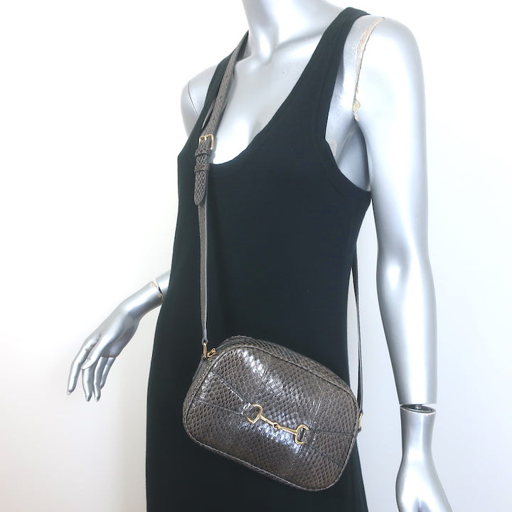 Celine Crecy Snakeskin Camera Bag 
