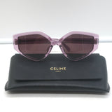 Celine Geometric Sunglasses Transparent Lilac CL40229F 78Y