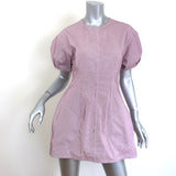 Celine Gingham Puff Sleeve Mini Dress Red/White Cotton Size 38