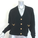 Celine Heritage Gourmette Cashmere Cropped Cardigan
