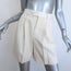 Celine High Waisted Shorts Ivory Pinstriped Wool Size 36