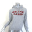 Celine Logo Hoodie Sweatshirt Heather Gray Cotton-Cashmere Size Extra Small