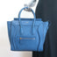 Celine Mini Luggage Tote Blue Drummed Leather