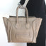 Celine Mini Luggage Tote Taupe Leather