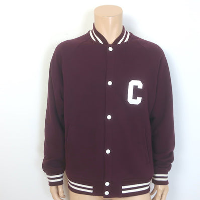 Celine Teddy Varsity Jacket Burgundy 