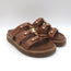 Celine Tippi Slide Sandals Brown Leather Size 36 US 7