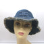 Celine Triomphe Frayed Rigid Denim Bucket Hat Dark Union Wash Size Medium NEW