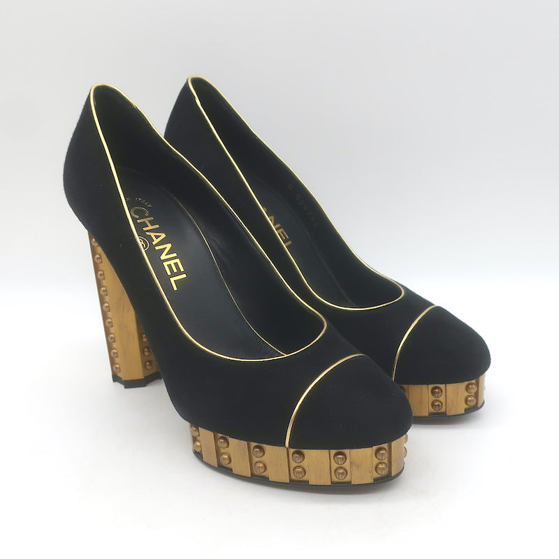 Chanel 13C Riveted-Platform Pumps