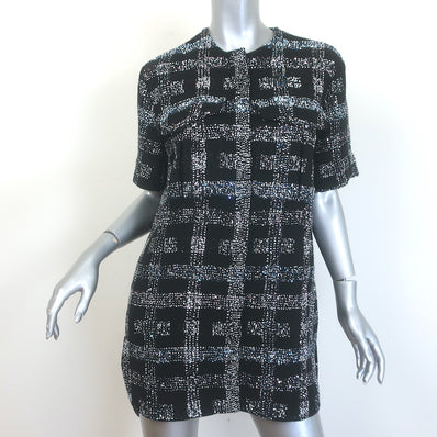 Chanel 17A Sequined Knit Short Sleeve Tunic Mini Dress