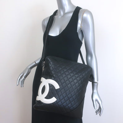 Chanel 2004 Ligne Cambon CC Large Messenger Bag 