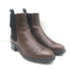 Chanel 2010 Cap Toe CC Chelsea Boots Dark Brown Leather Size 40