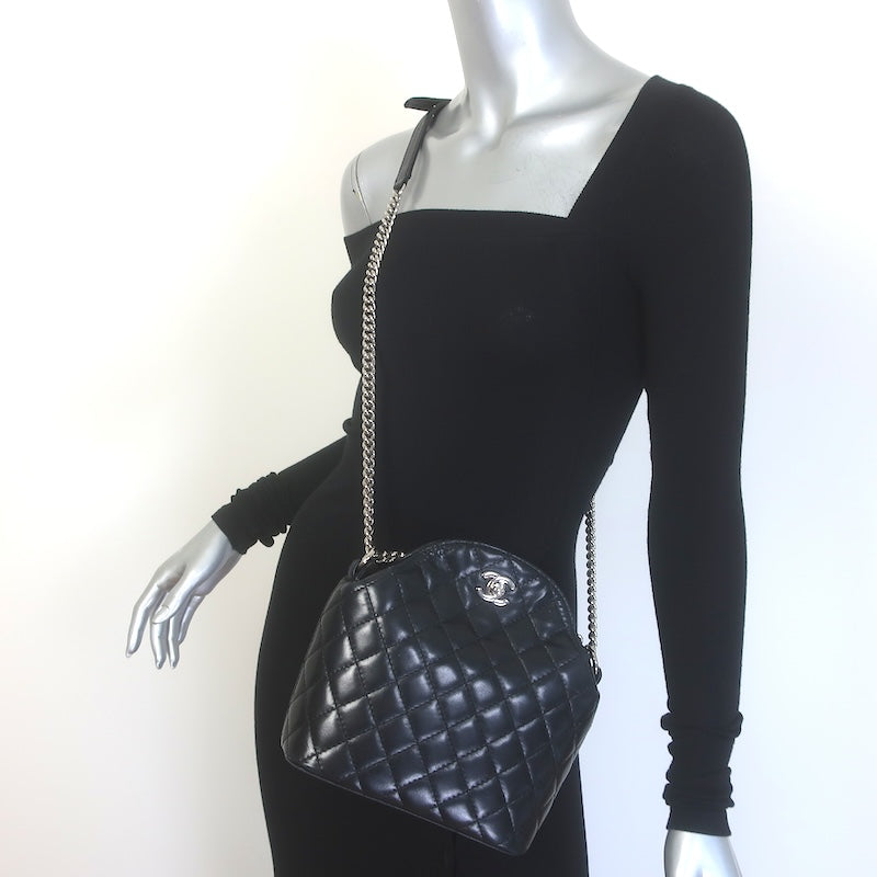 Chanel 2011 Quilted Lambskin Leather Chain-Strap