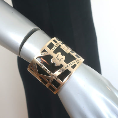 Chanel 2015 Rue Cambon Wide Cuff Bracelet 