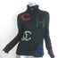 Chanel 2021 Coco Mark Turtleneck Sweater Black Cashmere-Silk Size 42