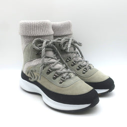 Chanel 21K CC High Top Sock Sneakers 
