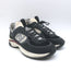 Chanel 22B CC Quilted-Heel Mixed Media Low Top Sneakers Black/Gray Size 35.5