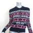 Chanel 23B Chain Link Intarsia Knit Cardigan Navy Cashmere-Blend Size 34