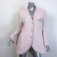 Chanel 24C Flared-Sleeve Neon Tweed Jacket Light Pink Cotton-Blend Size 42