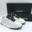 Chanel 24P CC Low Top Sneakers White Leather Size 36