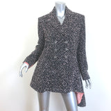 Chanel Asymmetric Ruffled Tweed Double Breasted Jacket 