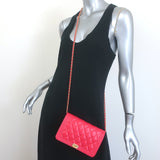 Chanel Boy Wallet on Chain Pink Quilted Lambskin Leather Small Crossbody Bag NEW