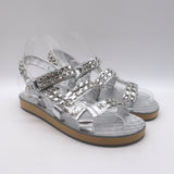 Chanel CC Chain Dad Sandals Silver 