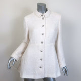 Chanel CC Embroidered Lace-Trim Sequined Tweed Jacket 