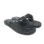 Chanel Camellia Jelly Thong Sandals Black Size 38