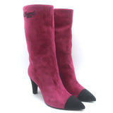 Chanel Gabrielle Cap Toe Boots Fuchsia Suede 