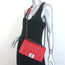 Chanel Medium Studded Boy Bag Red Quilted Leather Chain Strap Crossbody