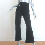 Chanel Metallic Knit Flared Pants Black Size 40