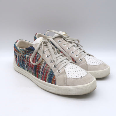 Chanel Pearl CC Multicolor Tweed Low Top Sneakers
