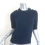 Chanel Pearl Pin-Embellished Cashmere Sweater Navy Size 36 Short Sleeve Top