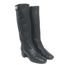 Chanel Quilted Leather Cap Toe Knee High Boots Black Size 39