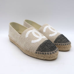 Chanel Sequin CC Cap Toe Espadrilles