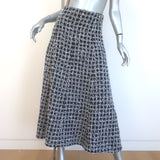 Chanel Windowpane Eyelash Tweed A-Line Midi Skirt