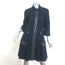 Chanel Zipper-Trimmed Ruffle Jacket Navy Cotton Pique Size 40