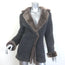 Charles Chang-Lima Shearling Jacket Dark Gray & Brown Size Small