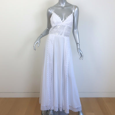 Charo Ruiz Ibiza Brenda Guipure Lace Maxi Dress White Size Medium NEW